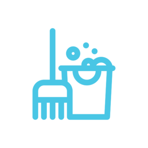 Maid Cleaning Logo Azul